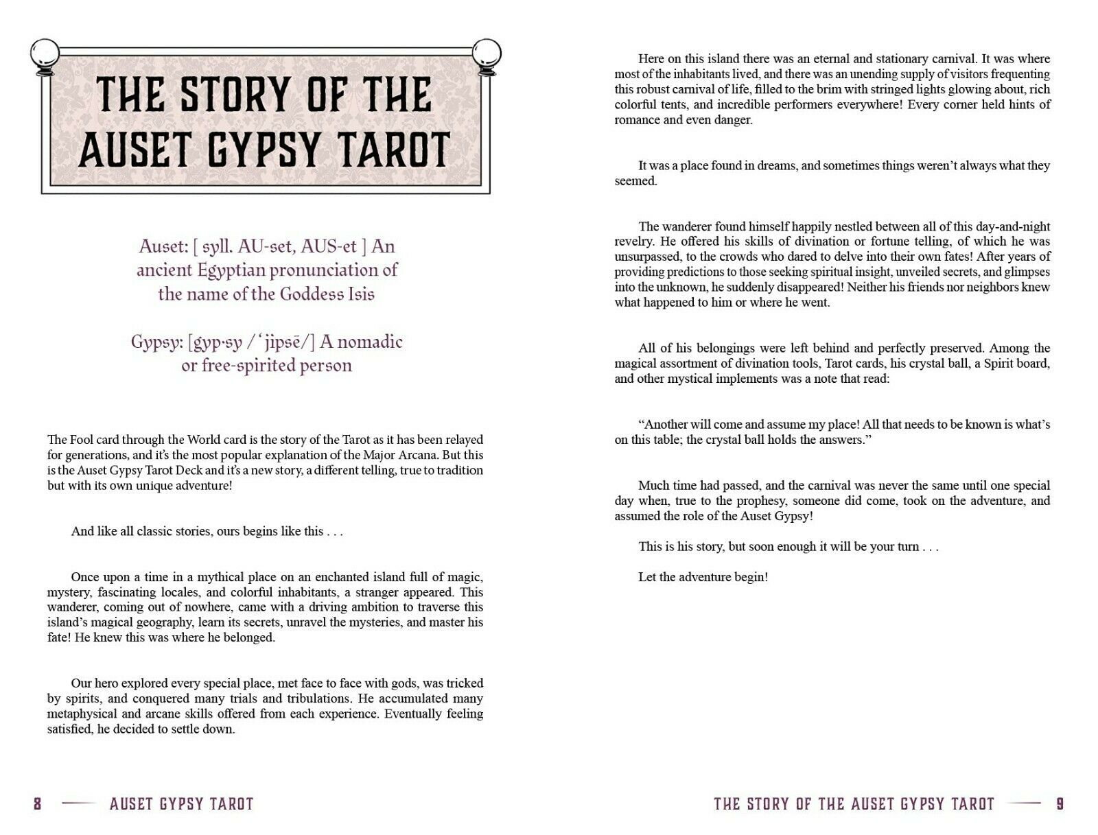 Auset Gypsy Tarot kortos Schiffer Publishing