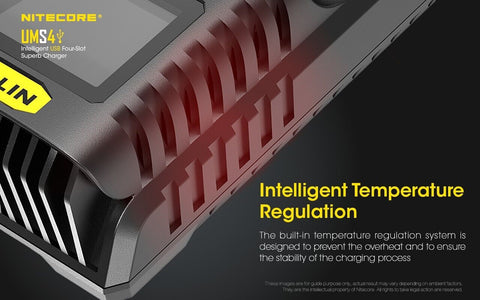 Nitecore UMS4 Intelligent USB Superb Baterijų įkroviklis