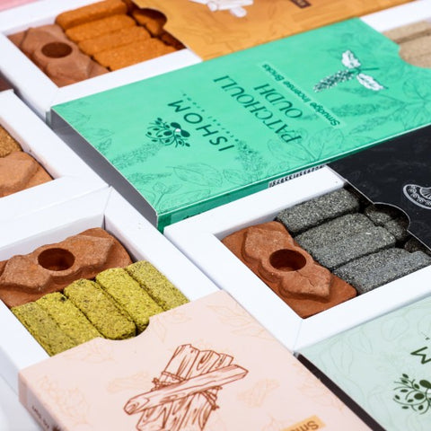 Natūralūs smilkalai ir laikiklis - Patchouli Wood