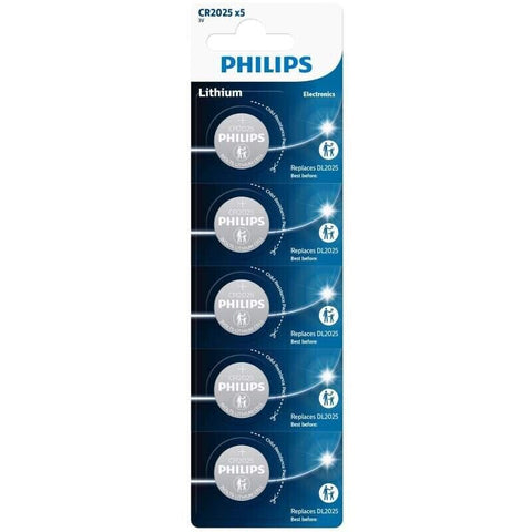Philips CR2025 baterijos 5 vnt.
