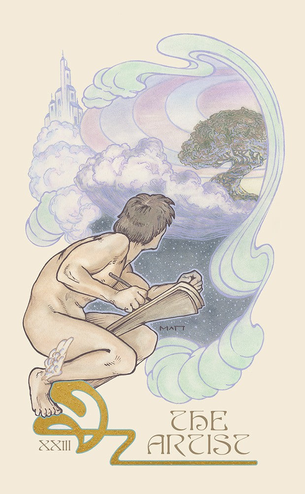 ETHEREAL VISIONS TARO KORTOS: Art Nouveau įkvėpta magija su auksinėmis detalėmis