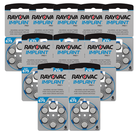 Rayovac Implant Pro baterijos klausos aparatams 60 vnt.