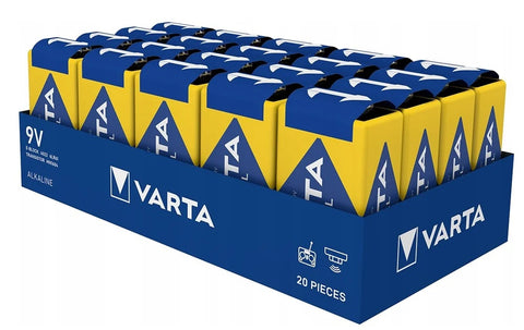 Varta 9V Industrial Pro  (4022) šarminės baterijos 20 vnt.