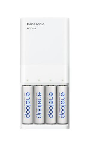 Panasonic Eneloop BQ-CC87 Smartplus USB kelioninis (su 4xAA) Baterijų įkroviklis