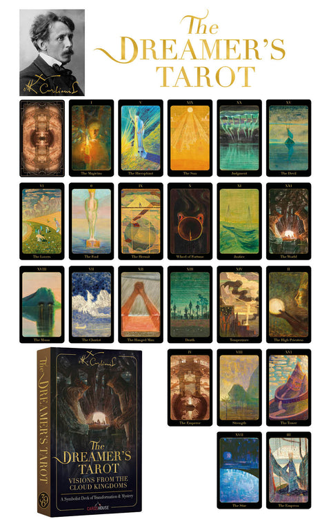 M.K.ČIURLIONIS: taro kortos „Vizijos iš debesų karalysčių“ + knygelė 7 kalbomis!