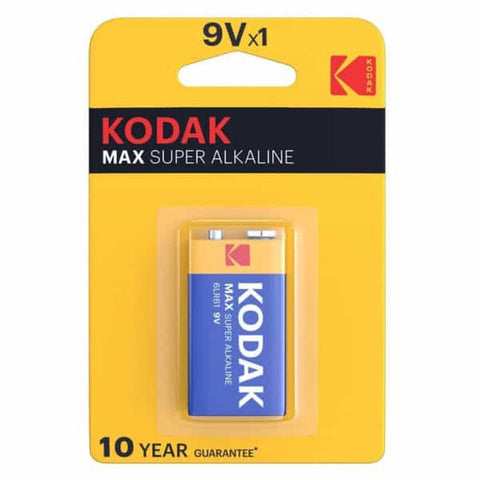 Kodak 9V Max Super Alkaline šarminė baterija 1 vnt.