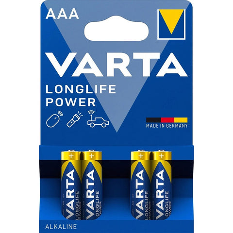 Varta AAA Longlife Power LR03 Alkaline baterijos 4 vnt.