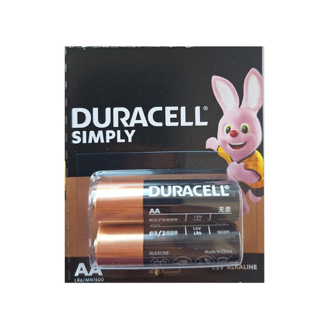 Duracell Simply AA LR6 1.5V šarminės baterijos 2 vnt.