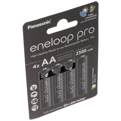 Panasonic Eneloop Pro AA 2500mAh 4BL įkraunamos baterijos 4 vnt.