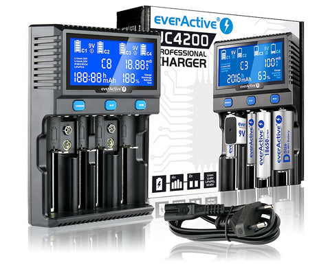 everActive UC-4200 Professional Baterijų įkroviklis