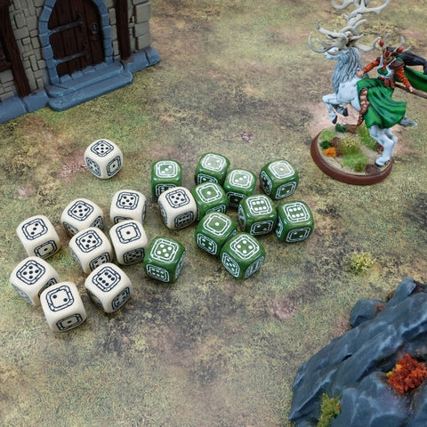 Fortress Compact D6 Beige & Olive kauliukų rinkinys Q-workshop