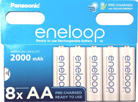 Panasonic Eneloop AA 2000mAh įkraunamos baterijos 8 vnt.
