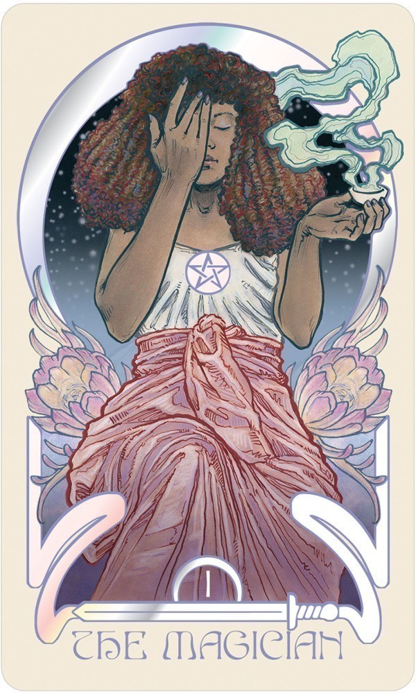 ETHEREAL VISIONS TAROT (LUNA EDITION): Art Nouveau stiliaus kortos su sidabro akcentais
