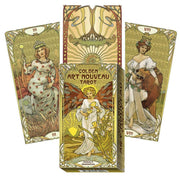 GOLDEN ART NOUVEAU TAROT: klasikinis Rider-Waite simbolizmas prabangiose Art Nouveau stiliaus taro kortose