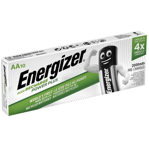 Energizer HR6 AA Power Plus 2000mAh pakraunamos baterijos 10 vnt.