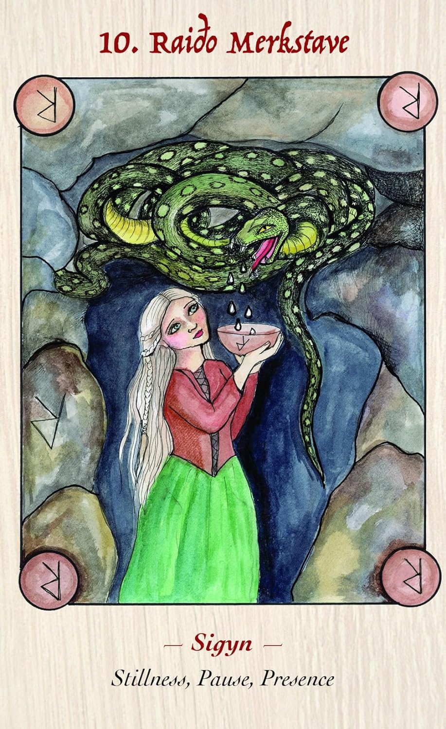 Norse Goddess Rune Oracle kortos Blue Angel