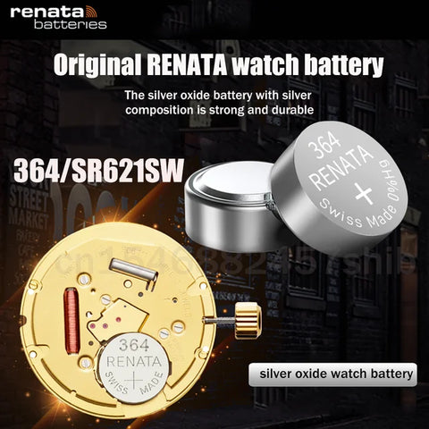 Renata 364 MP-E (SR621SW) baterijos 10 vnt.