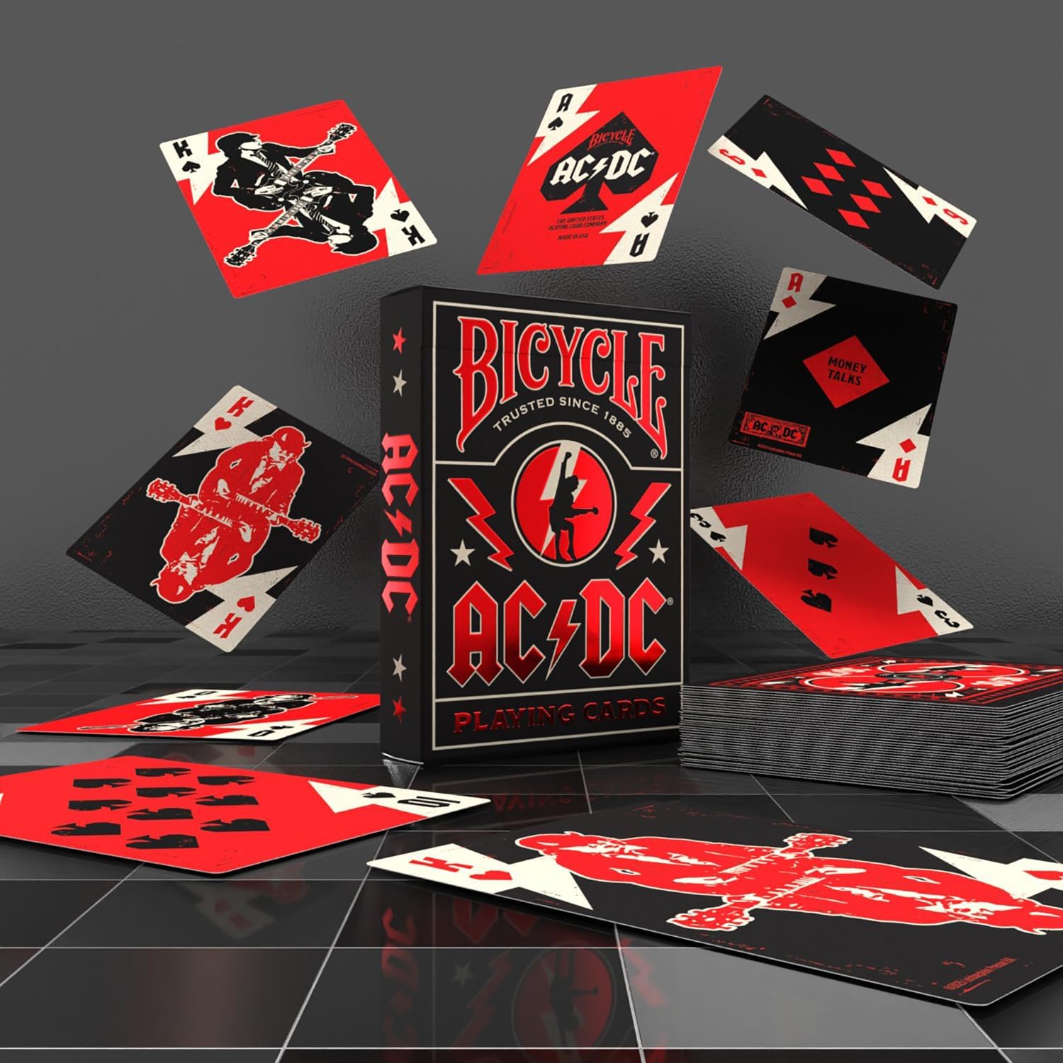 AC/DC žaidimo kortos Bicycle - OBUOLYS
