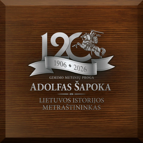 Adolfas Šapoka – 120 metų nuo gimimo – Kolekcinis medalis | Lietuvos Atminties Kolekcija Nr. I - OBUOLYS