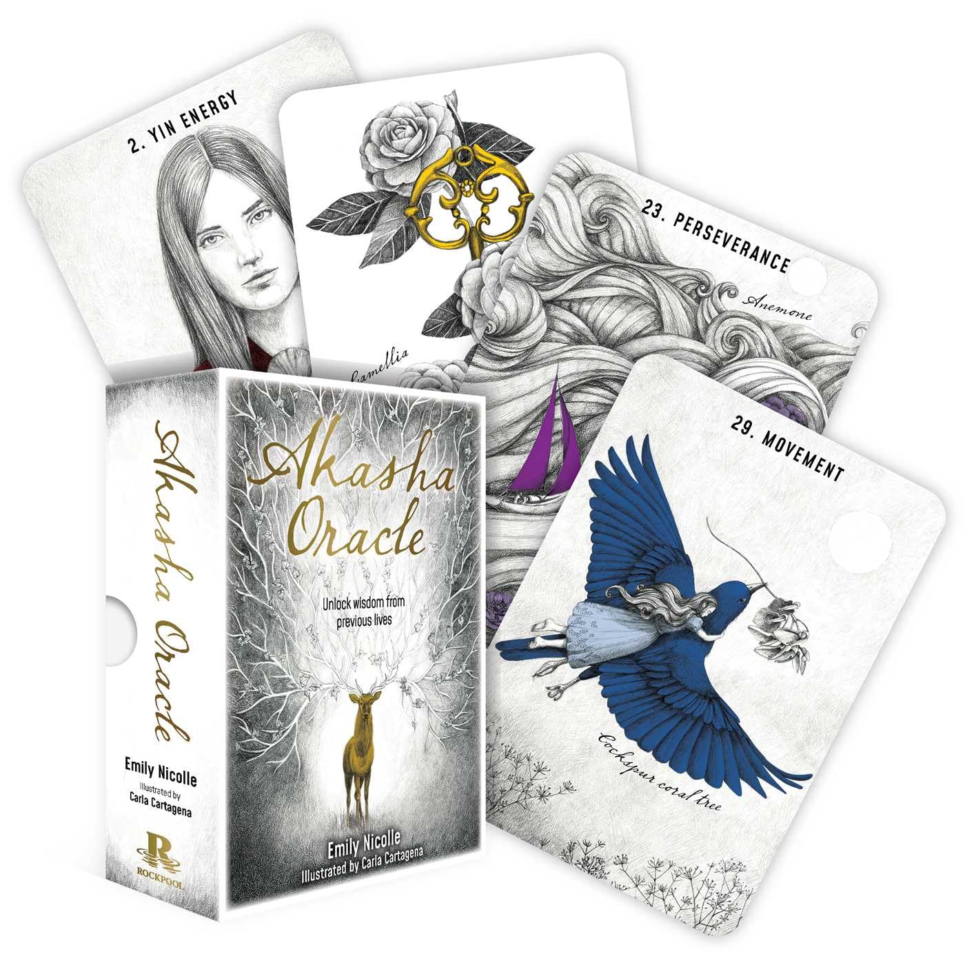 Akasha Oracle kortos Rockpool Publishing - OBUOLYS