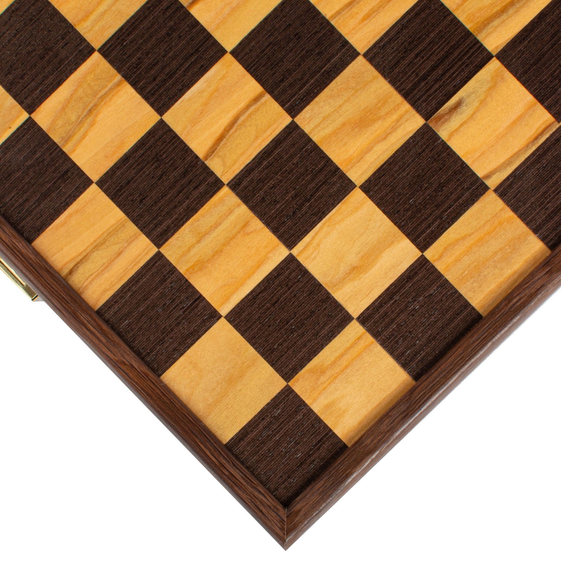 ALYVMEDŽIO ŠACHMATŲ RINKINYS: 27x27 cm su Stauntono šachmatų figūrėlėmis - OBUOLYS
