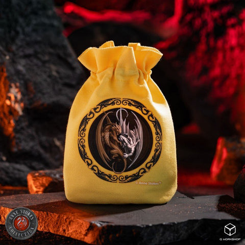 Anne Stokes Double Dragon kauliukų maišelis Q - Workshop - OBUOLYS