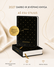 Premium darbo ir įkvėpimo knyga "Aš esu stilius": planuoklis LT, EN ir FR kalbomis + galimybė personalizuoti!