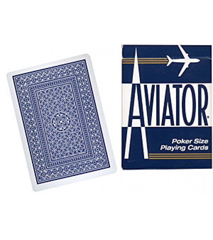 Aviator Jumbo pokerio kortos (Mėlynos) - OBUOLYS