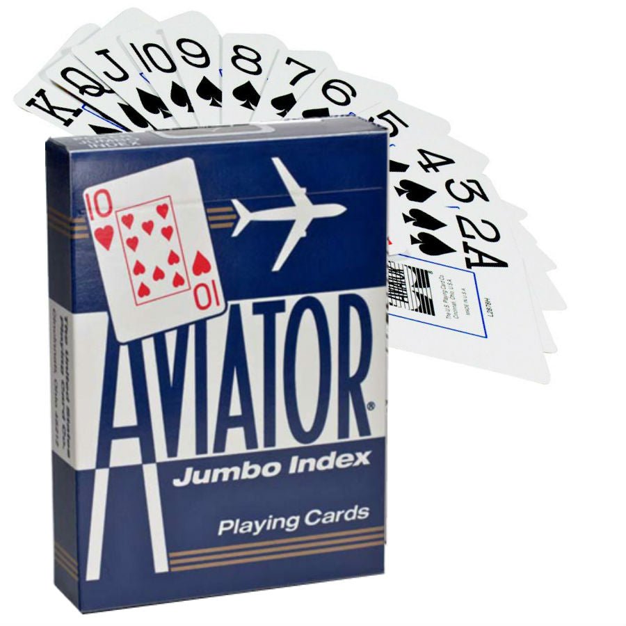Aviator Jumbo pokerio kortos (Mėlynos) - OBUOLYS