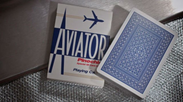 Aviator Pinochle Standard pokerio kortos (Mėlynos) - OBUOLYS