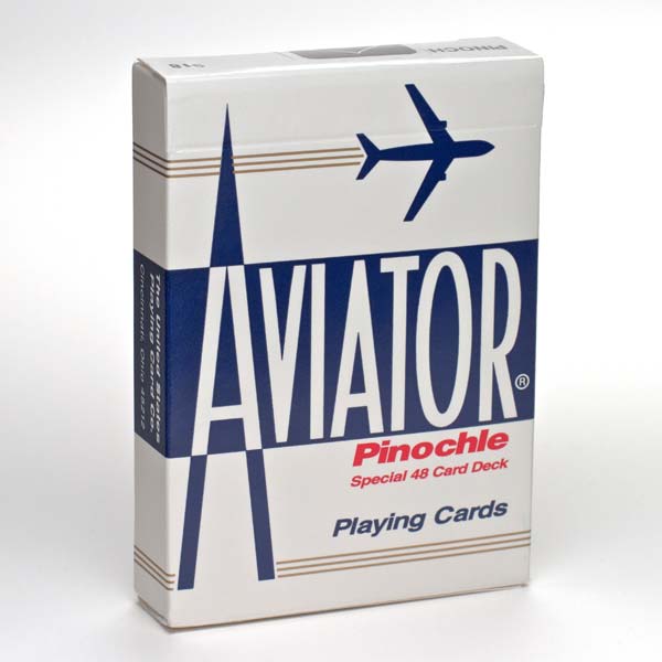 Aviator Pinochle Standard pokerio kortos (Mėlynos) - OBUOLYS