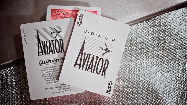 Aviator Pinochle Standard pokerio kortos (Raudonos) - OBUOLYS