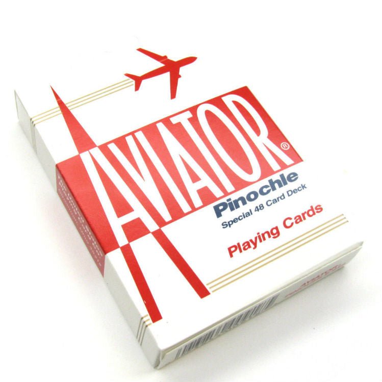Aviator Pinochle Standard pokerio kortos (Raudonos) - OBUOLYS