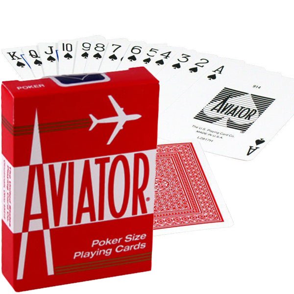 Aviator Standard pokerio kortos (Raudonos) - OBUOLYS