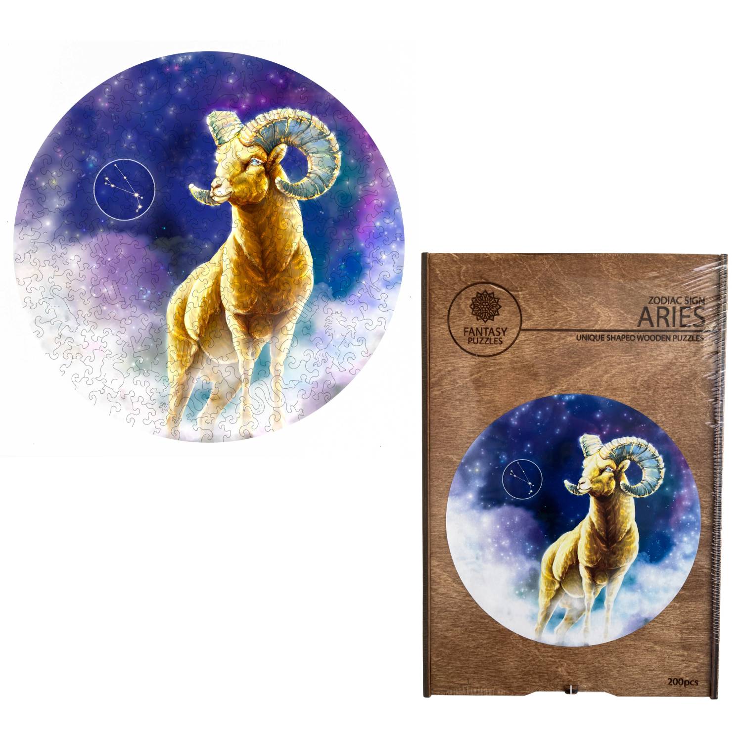 Avinas (Zodiakai) Dėlionė Iš Medžio (200 detalių) Fantasy Puzzles - OBUOLYS