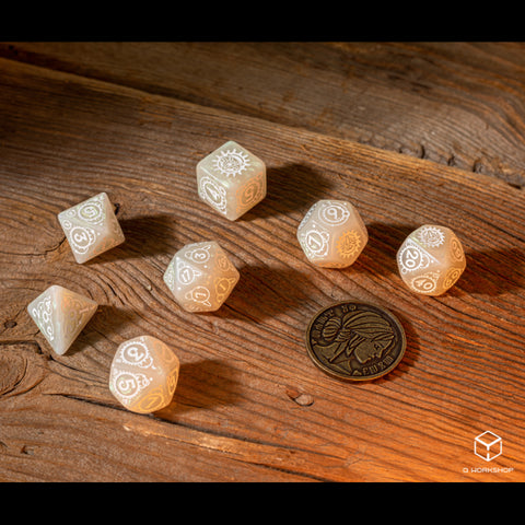 The Witcher Ciri kauliukų rinkinys miglos ir baltos sp