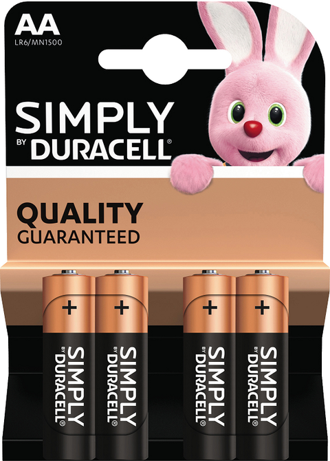 Duracell AA Simply šarminės baterijos 4 vnt.