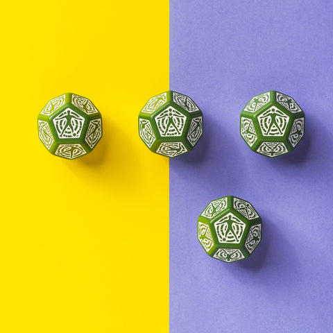 D12 Hit Location kauliukas žalios ir baltos spalvos