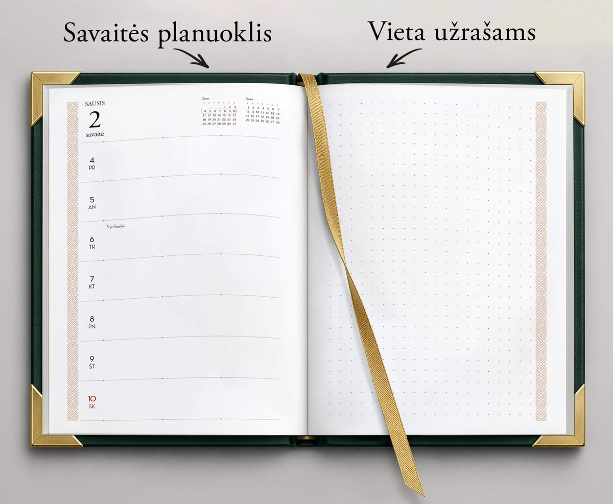 Baltų metų ratas: 2027 m. darbo ir baltiškų tradicijų knyga - OBUOLYS