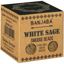 Banjara smilkalų karoliukai – White Sage - OBUOLYS