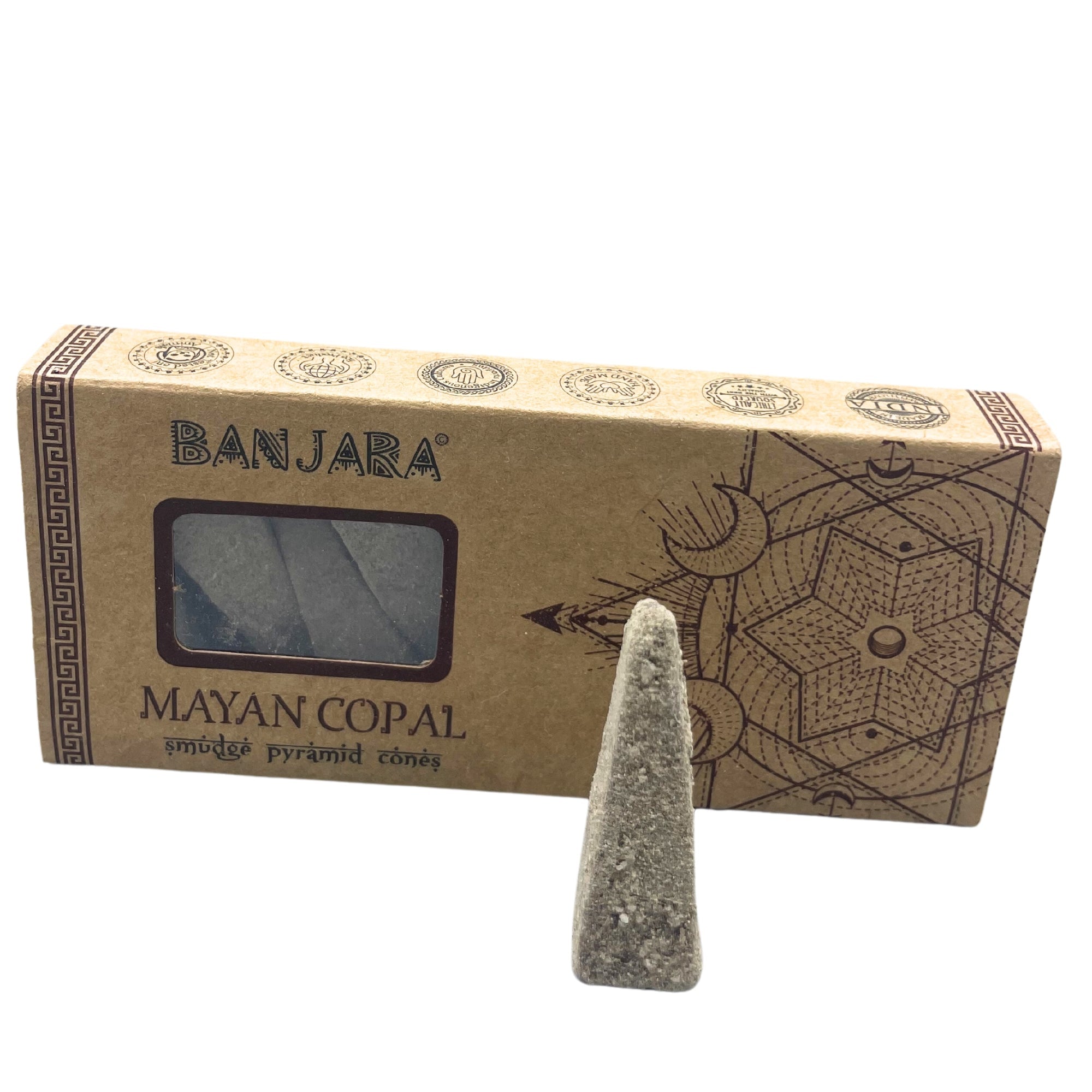 Banjara Smudge Piramidės formos kūgeliai smilkinimui - Mayan Copal - OBUOLYS