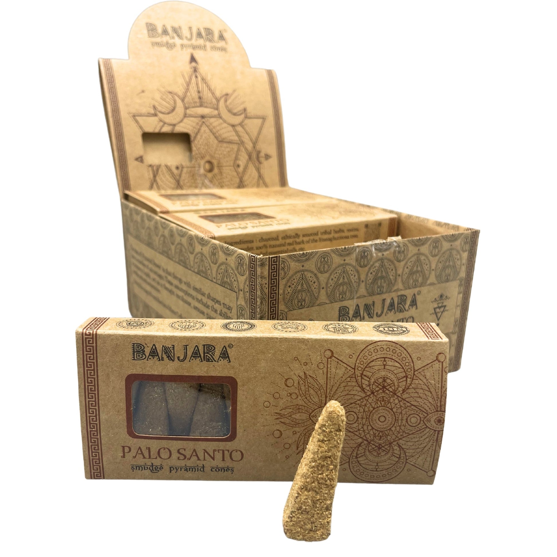 Banjara Smudge Piramidės formos kūgeliai smilkinimui - Palo Santo - OBUOLYS