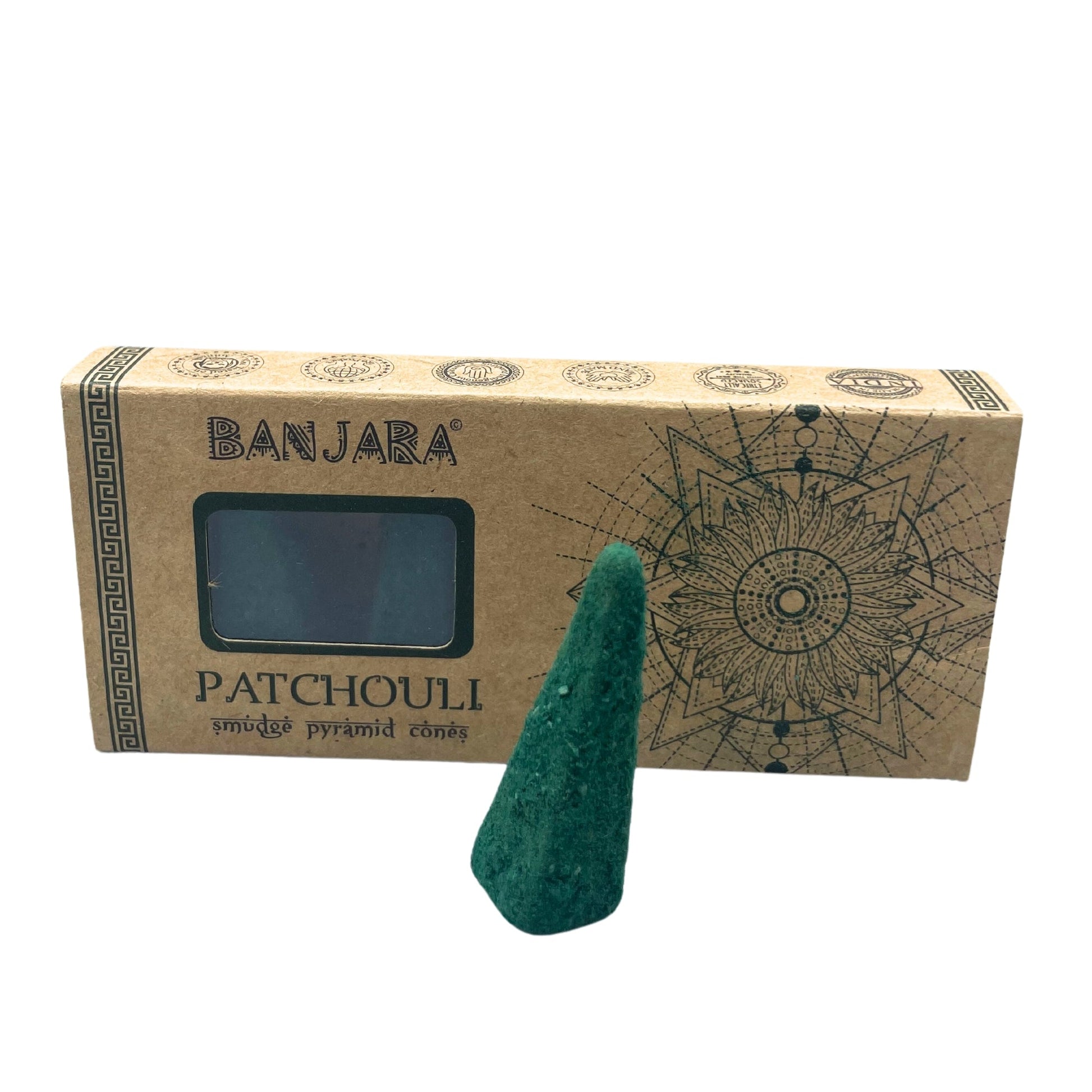 Banjara Smudge Piramidės formos kūgeliai smilkinimui - Patchouli - OBUOLYS