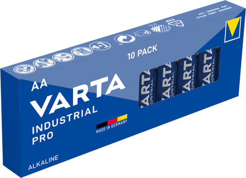 Varta Industrial pro AA alkaline LR6 baterijos 10 vnt.