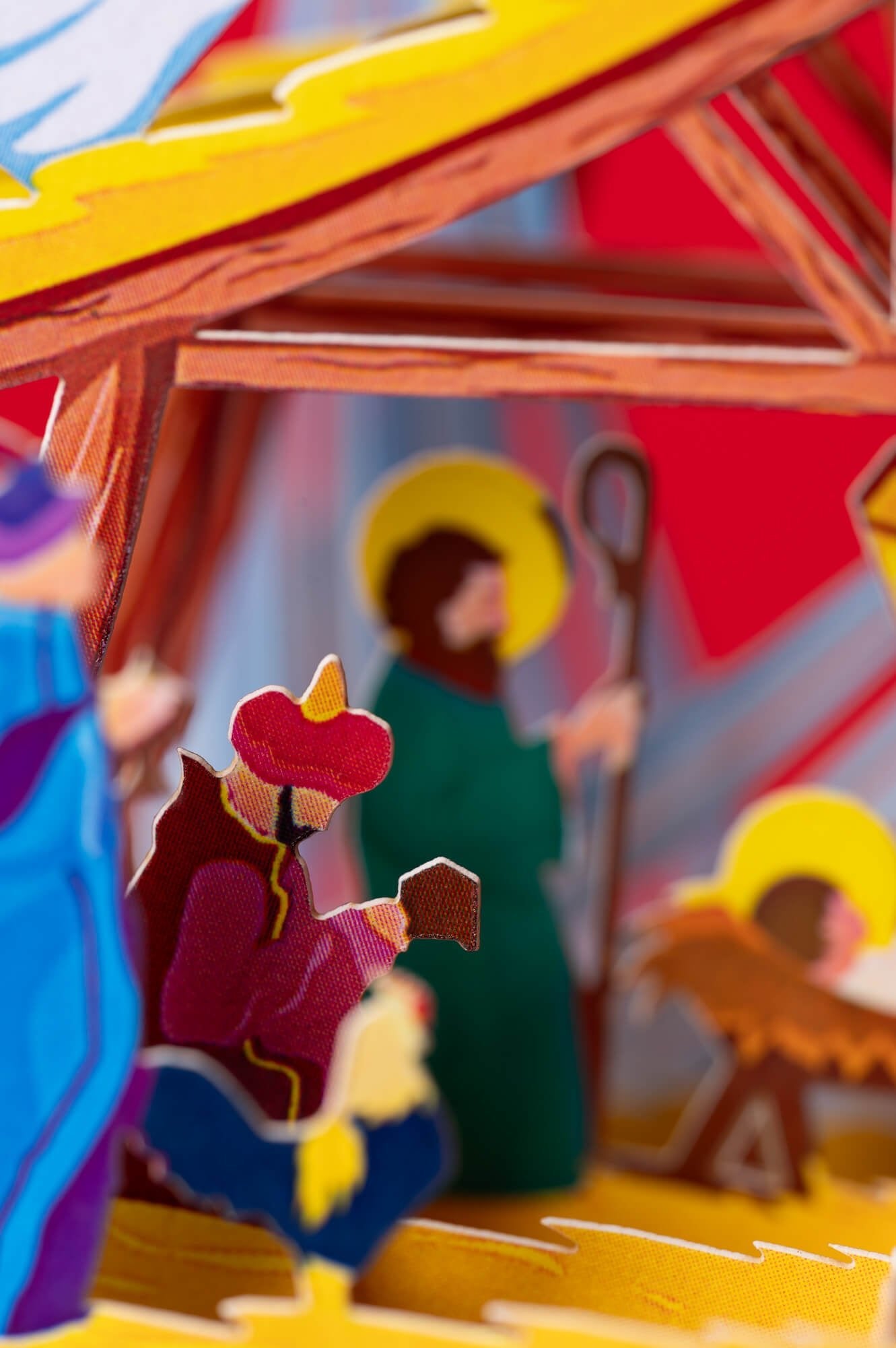 BETLIEJUS: išskirtinio grožio 3D pop - up atvirukas + vokas + kortelė sveikinimui - OBUOLYS