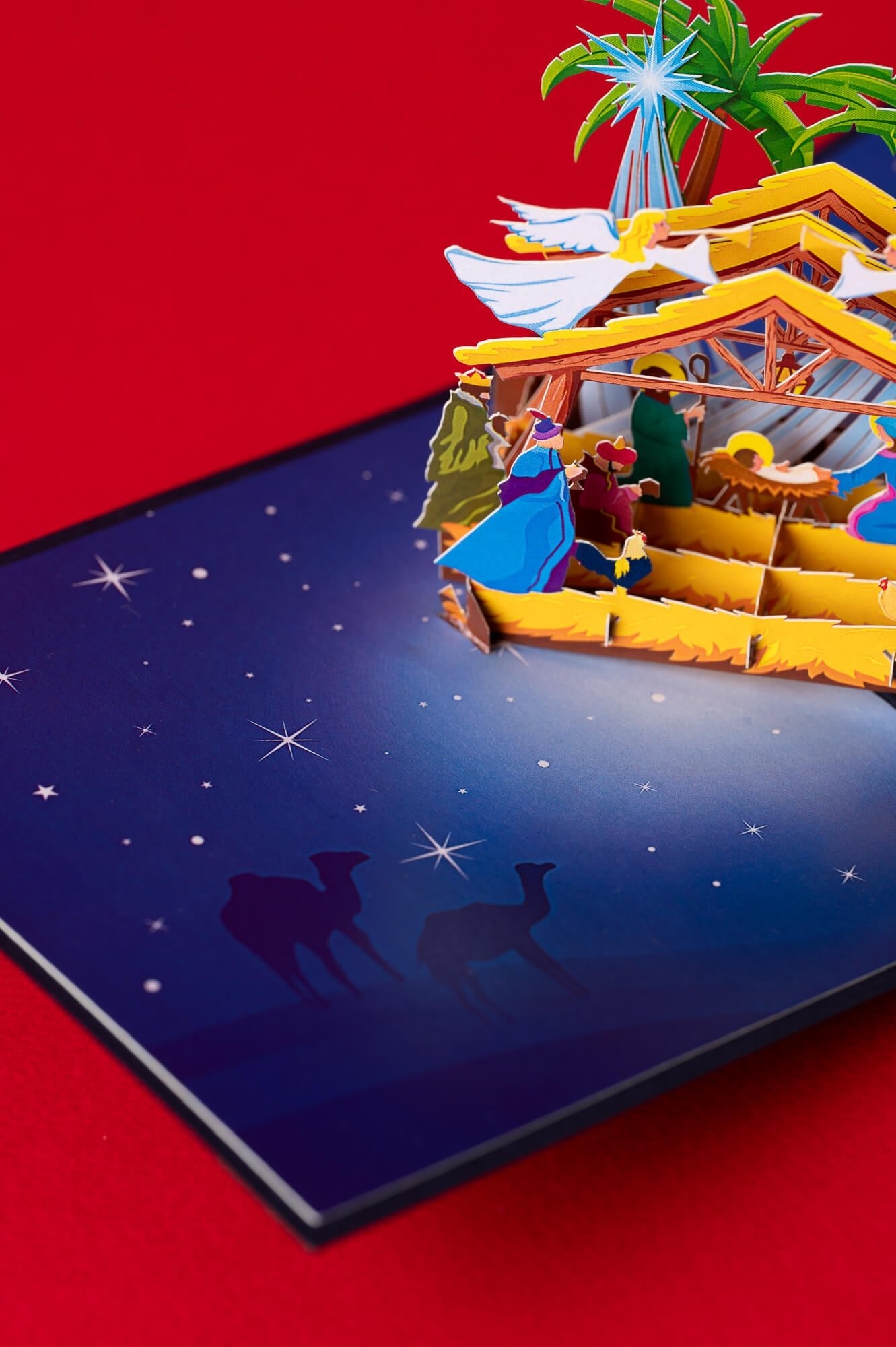 BETLIEJUS: išskirtinio grožio 3D pop - up atvirukas + vokas + kortelė sveikinimui - OBUOLYS