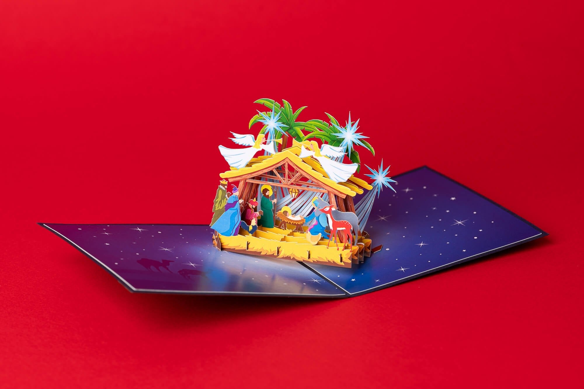 BETLIEJUS: išskirtinio grožio 3D pop - up atvirukas + vokas + kortelė sveikinimui - OBUOLYS