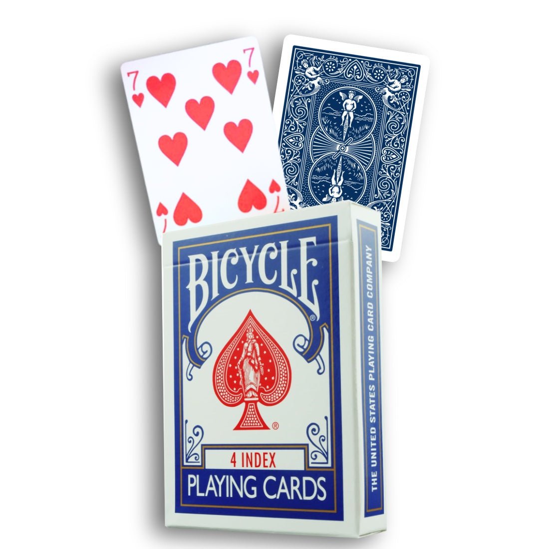 Bicycle 4 Index kortų kaladė (mėlyna) - OBUOLYS