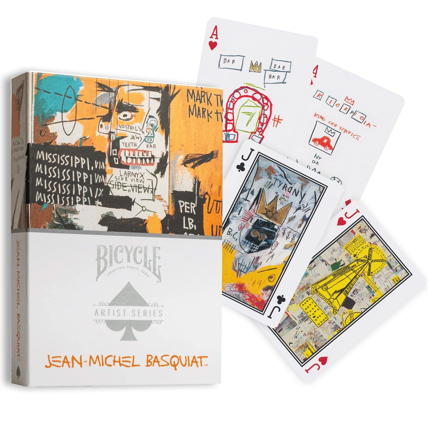 Bicycle Artist Series Jean - Michel Basquiat Žaidimo kortų rinkinys R/M Bicycle - OBUOLYS