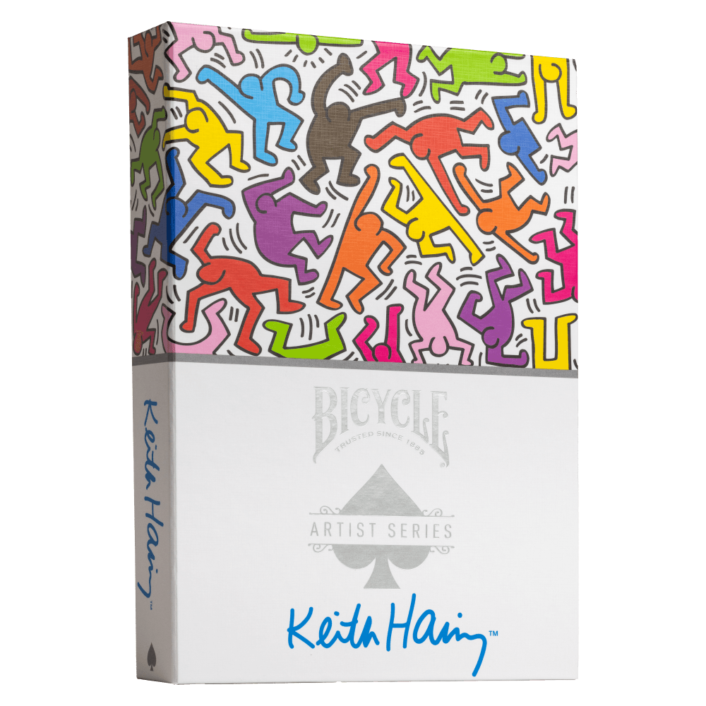 Bicycle Artist Series: Keith Haring Žaidimo kortų rinkinys dėžutėje Bicycle - OBUOLYS